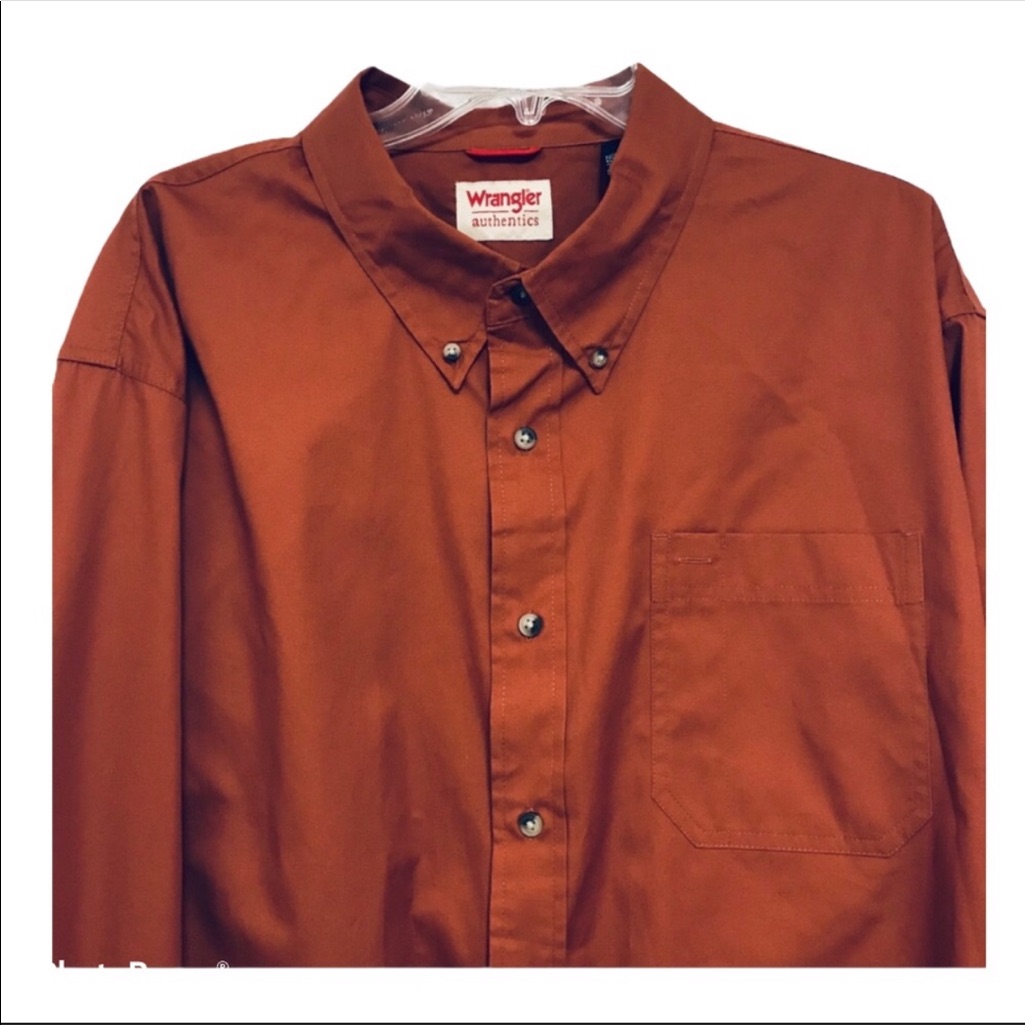 Wrangler Men’s Long Sleeve Brown Button Up Size 3x